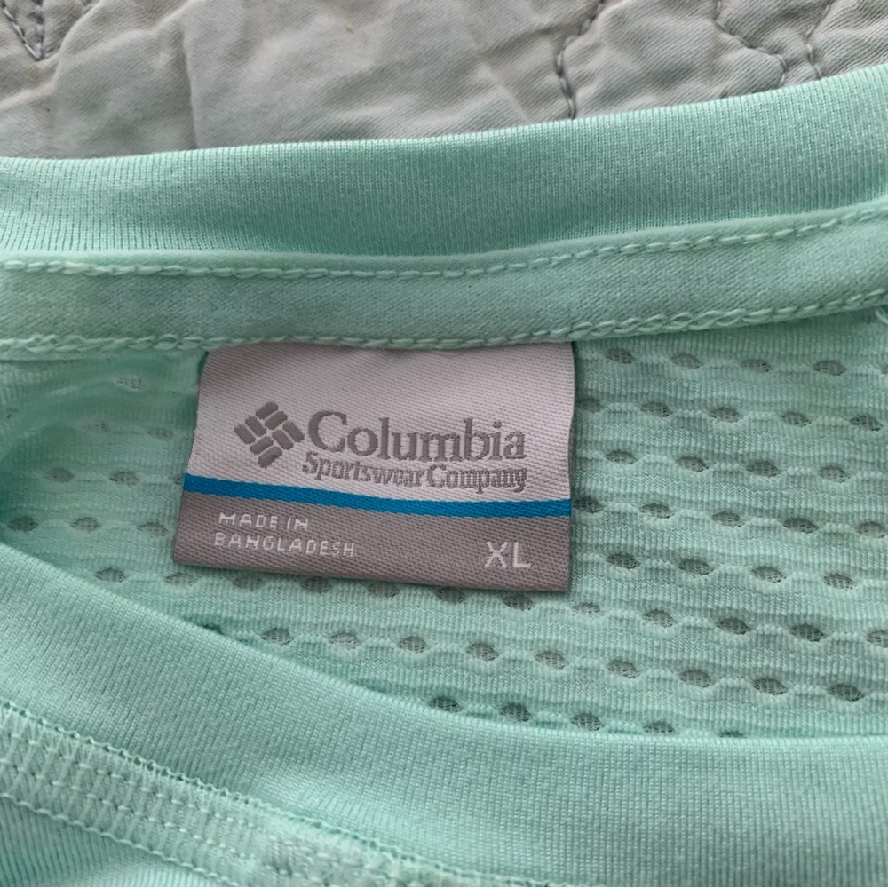 Columbia Women’s Aqua Short Sleeve Performance Shirt Size XL - Picture 3 of 15